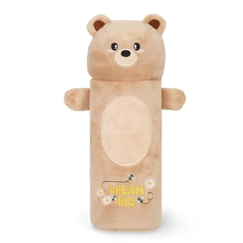 Legami - Astuccio Super Soft, Tema Teddy Bear, Astuccio soffice, Cartoncino con Disegno da colorare incluso, 100%