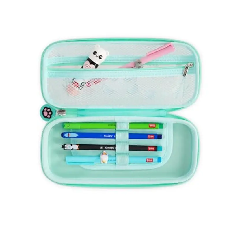 Legami - Astuccio Wonderwow, Tema Panda, 2 Scomparti e Portapenne interno, Scomparto interno con Tessuto a Rete, Chiusura a Zip, 23x11x5 cm miniatura 3