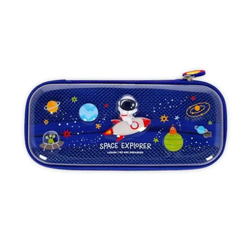 Legami - Astuccio Wonderwow, Tema Space, 2 Scomparti e Portapenne interno, Scomparto interno con Tessuto a Rete,