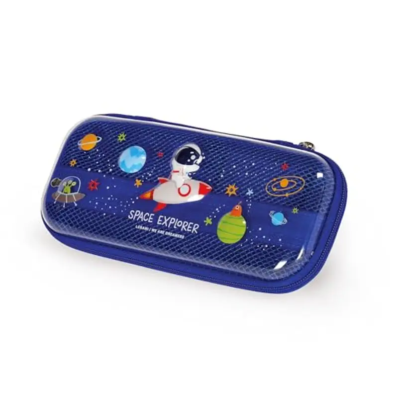 Legami - Astuccio Wonderwow, Tema Space, 2 Scomparti e Portapenne interno, Scomparto interno con Tessuto a Rete, miniatura 2