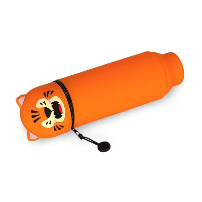 Legami - Kawaii Astuccio Scuola 2 in 1 in Morbido Silicone, Portapenne da Tavolo, Chiusura con Cerniera, Penne Pastelli Pennarelli, H 18.5 cm miniatura 3