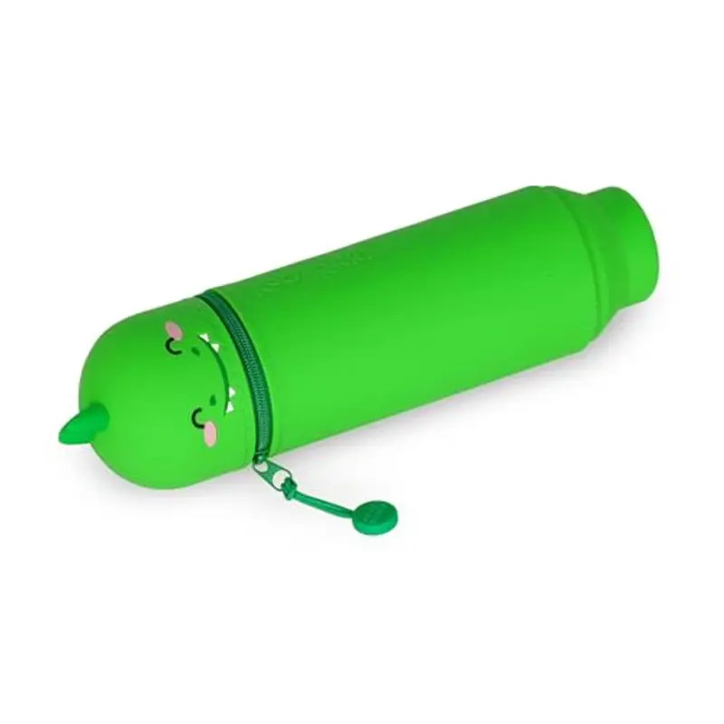 Legami - Kawaii Astuccio Scuola 2 in 1 in Morbido Silicone, Portapenne da Tavolo, Chiusura con Cerniera, Penne Pastelli Pennarelli, H 18.5 cm miniatura 3