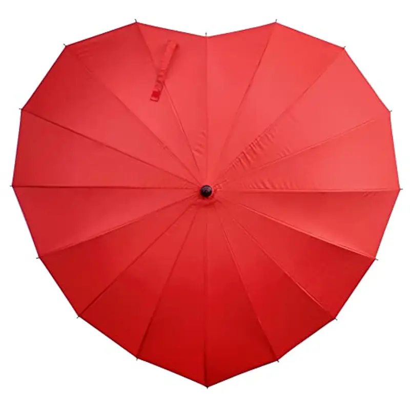 Legami - Ombrello a Forma di Cuore, I Love You Umbrella, Diametro 123 cm, Apertura Manuale, Struttura in Acciaio Nero, Impugnatura in Plastica