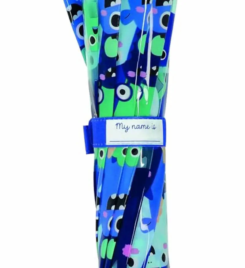 Legami - Ombrello per Bambini Dancin' In The Rain, Tema Monster, Struttura Antivento, Apertura manuale, Chiusura in Tessuto con Spazio per Nome, Impugnatura a Gancio, 73x65 cm miniatura 3