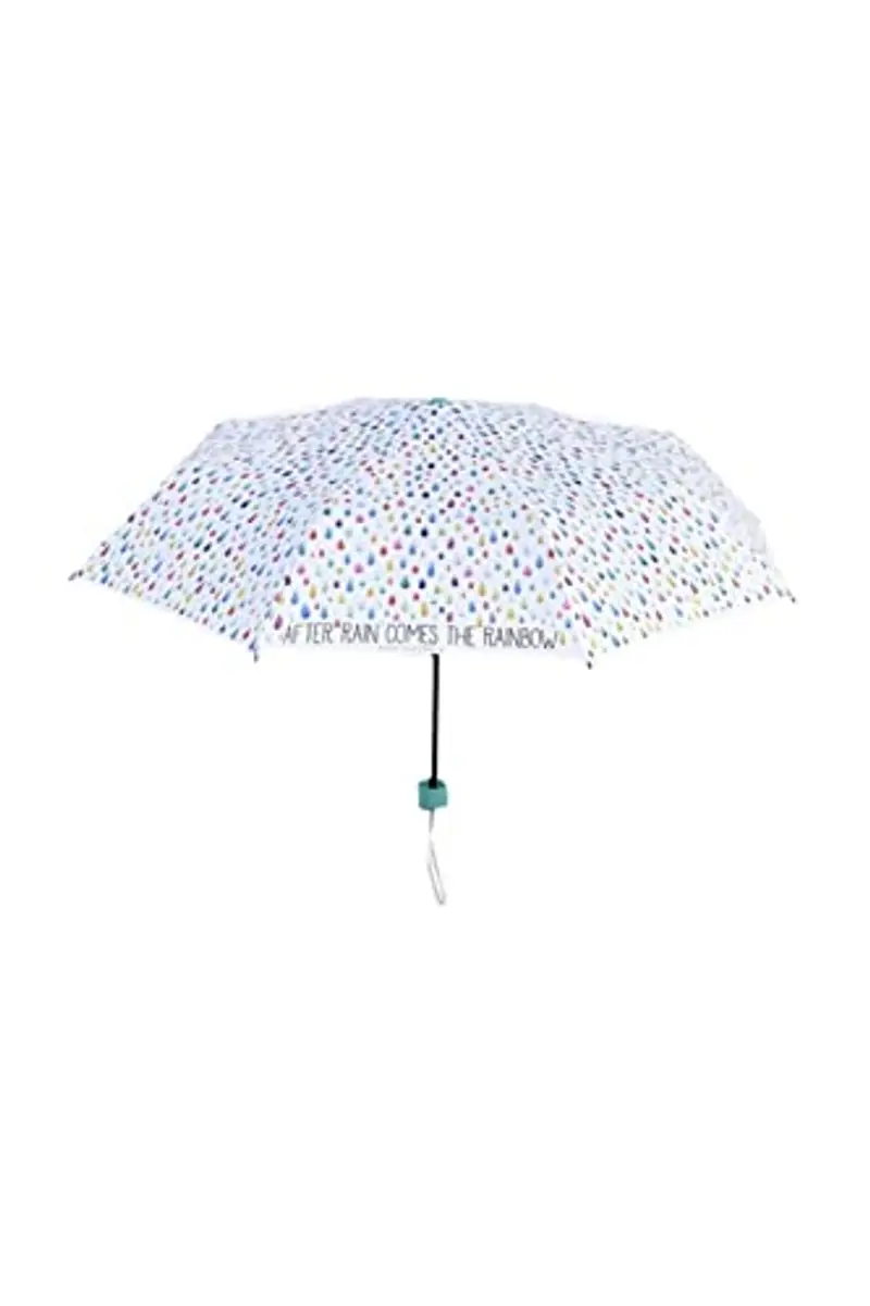 Legami Umb0001, Ombrello Pieghevole Ø 100 Cm In Poliestere Struttura Acciaio Nero Impugnatura Pl Unisex Adulto, AFTER RAIN, Small