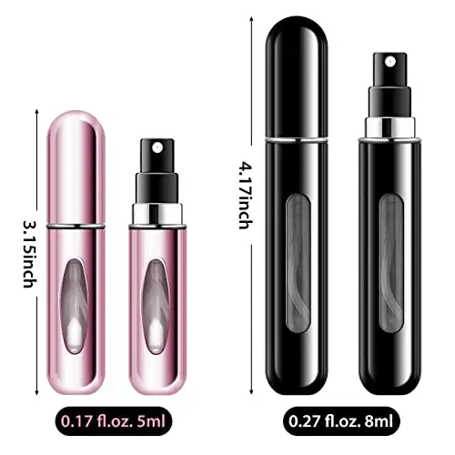 Leikedun Atomizzatore di Profumo 4 Pezzi Mini Porta Profumo da Viaggio Portatile Ricaricabile Bottiglia Dispenser miniatura 2