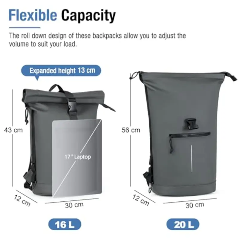 Lekeinchi Zaino da viaggio Uomo Grigio 1598919 miniatura 2