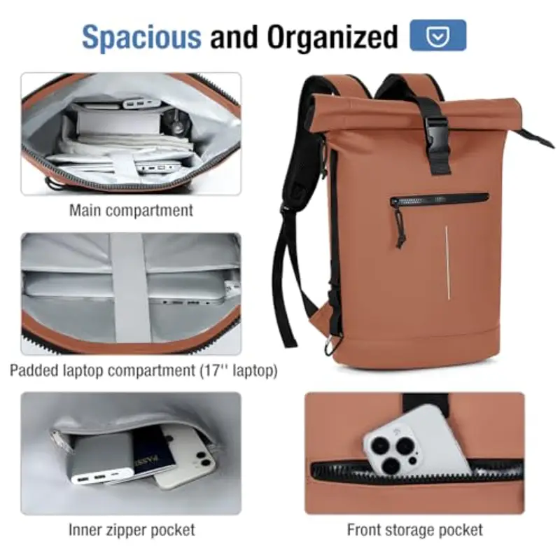 Lekeinchi Zaino da viaggio Uomo Marrone 1598918 miniatura 3