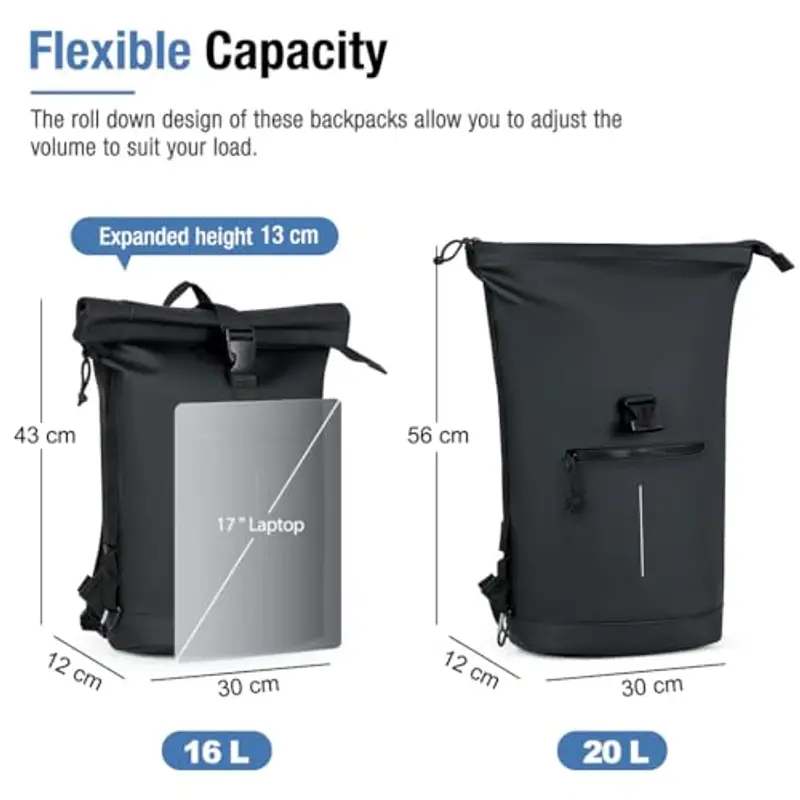 Lekeinchi Zaino da viaggio Uomo Nero 1204413 miniatura 2