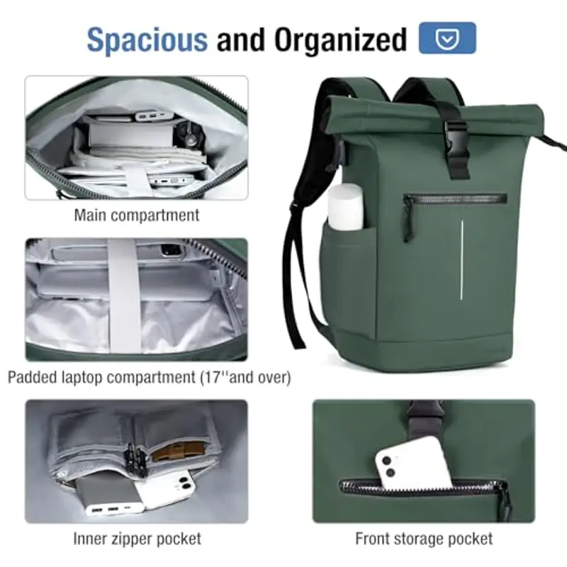 Lekeinchi Zaino da viaggio Uomo Verde 1598920 miniatura 3