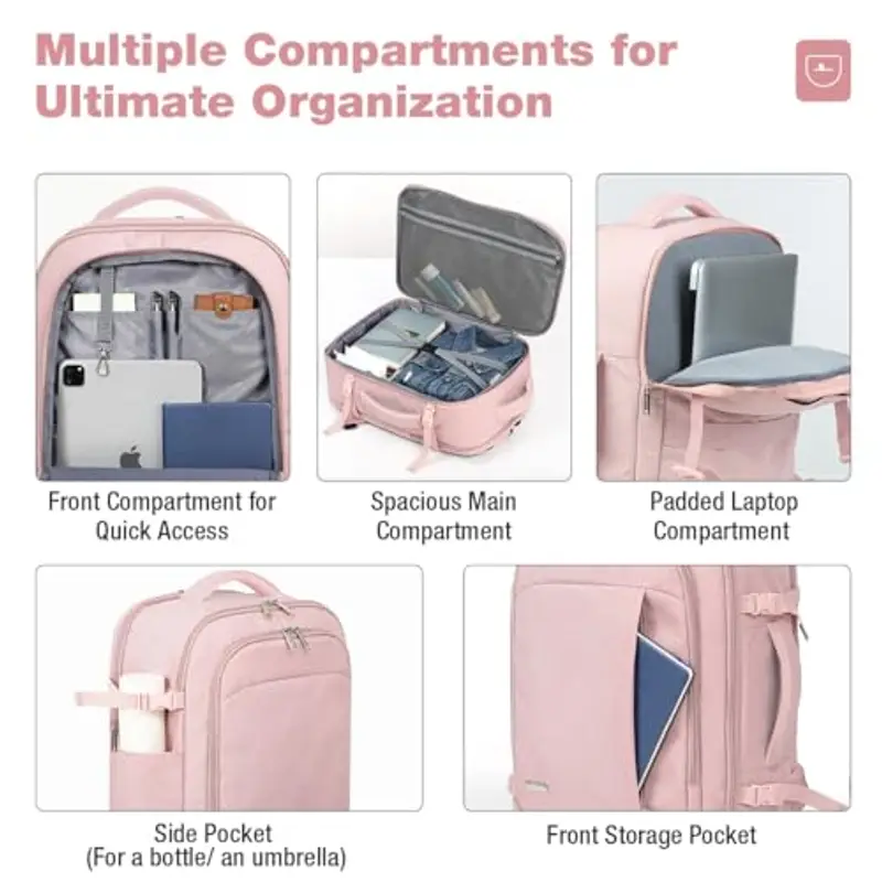 Lekespring Zaino da viaggio Rosa 1918742 miniatura 3