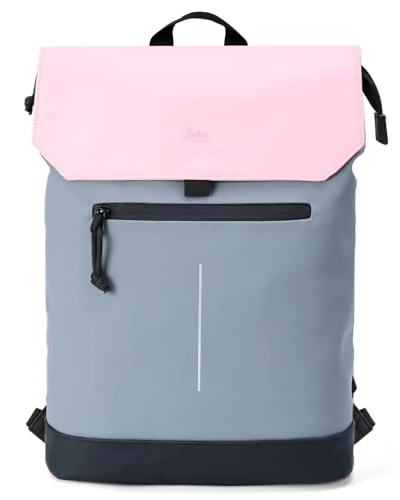 Lekespring Zaino Porta PC Donna 15.6 Pollici – Elegante Zaino Università e Lavoro Donna,Impermeabile per Laptop con Design Moderno, Ideale per Viaggi, Ufficio e Scuola,Rosa Grigio