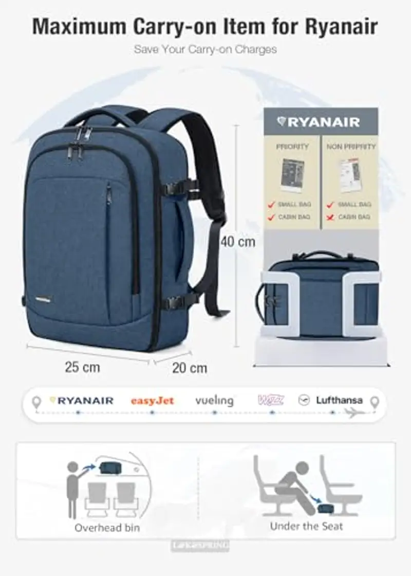 Lekespring Zaino da viaggio Blu 1963270 miniatura 3