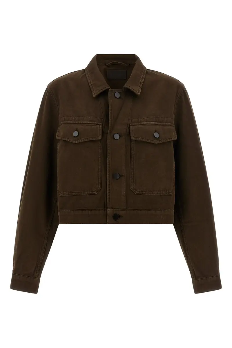 Blouson Crop Marrone