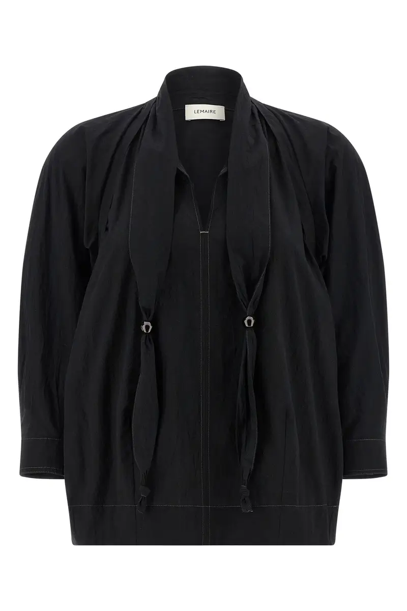 Blusa Con Sciarpa Nero