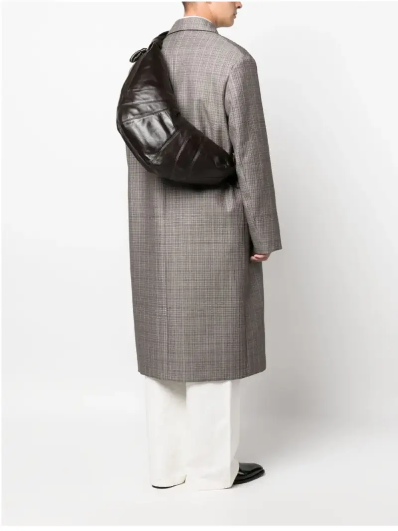 Borsa Croissant Large in pelle NERO miniatura 2