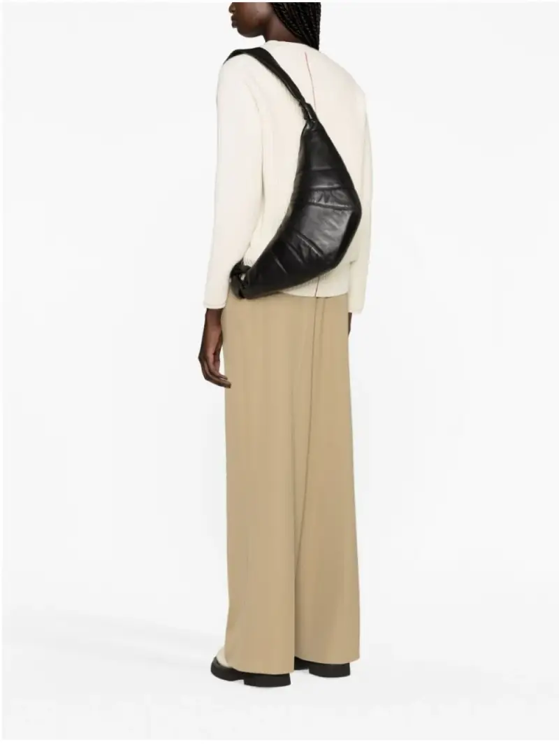 Lemaire Borsa Croissant Media Marrone in Pelle di Agnello miniatura 2