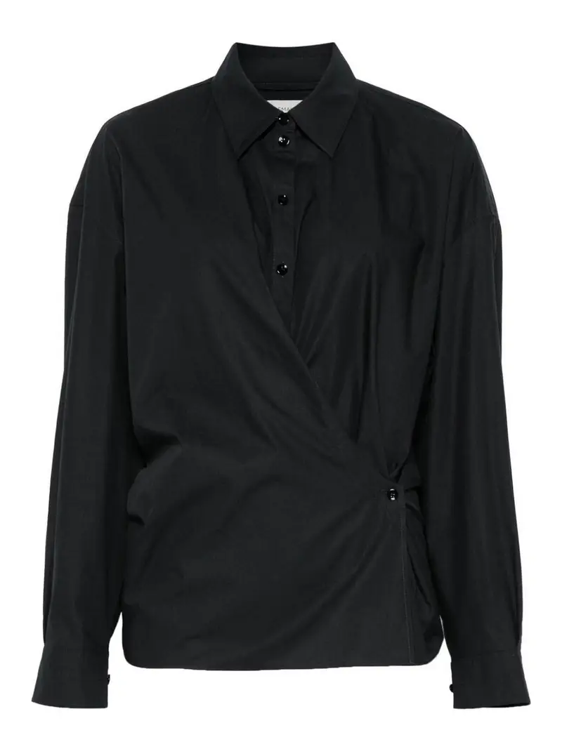 Camicia attorcigliata Nero