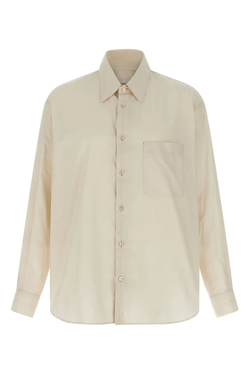 Camicia Cotone Seta Beige