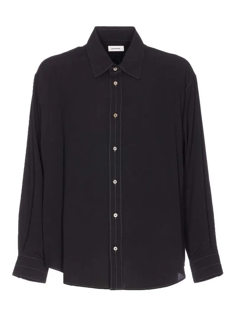 Camicia rilassata nera Nero