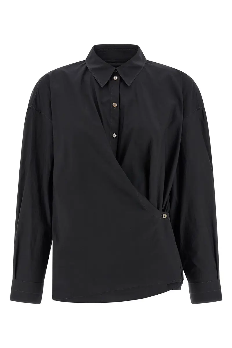 Camicia 'Straight Collar Twisted' Nero