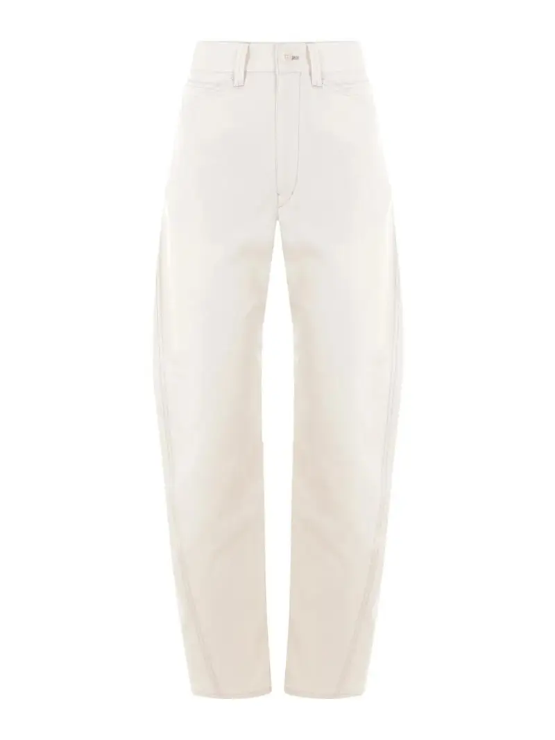 Cinque pantaloni intrecciati Bianco