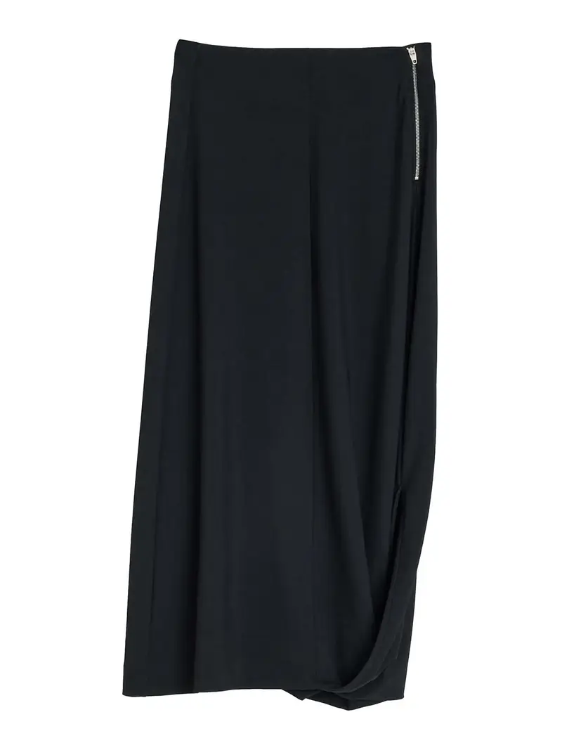 Gonna di orlo attorcigliato Nero