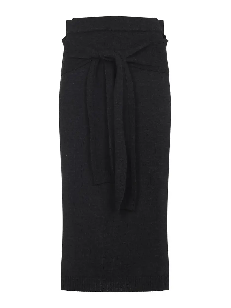 Gonna trompe l`oeil Grigio Scuro