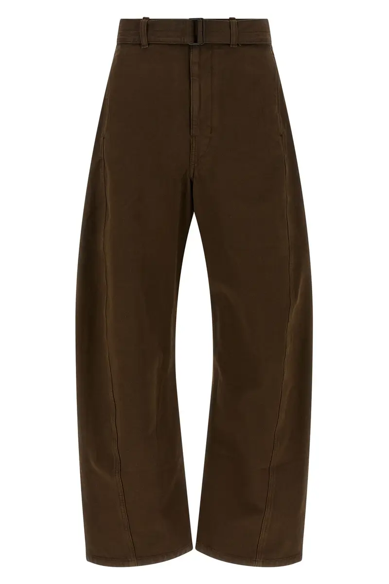 Pantalone Twisted Belted Marrone