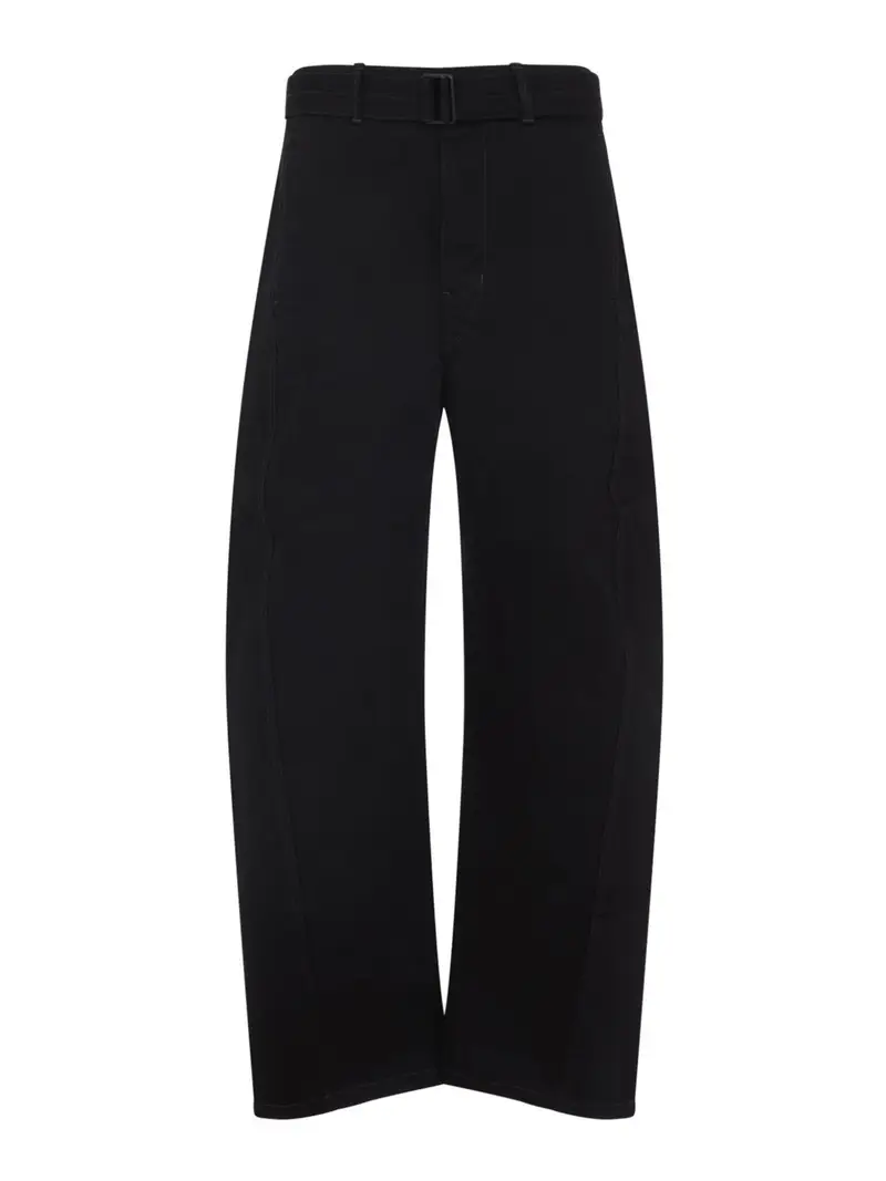 Pantaloni con cintura attorcigliata Nero