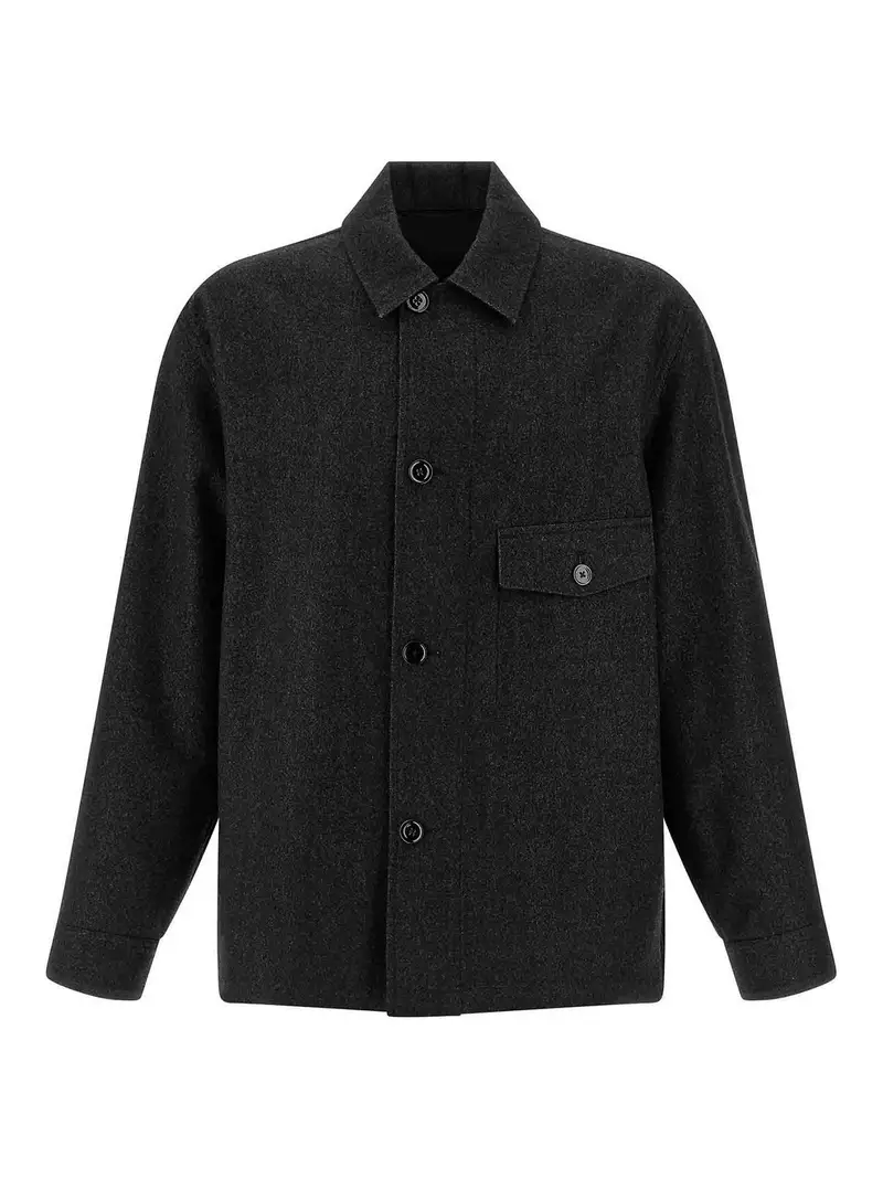 Sovracamicia in lana Nero