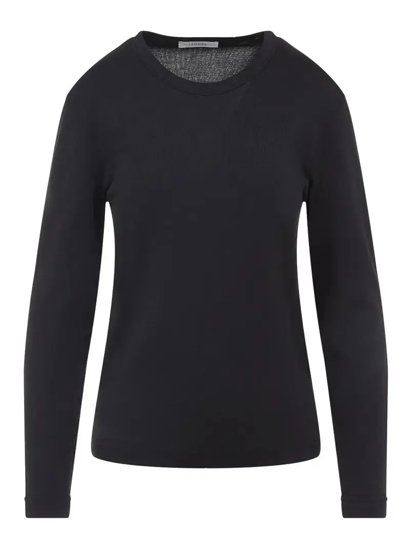 T-shirt a manica lunga a costola Blu