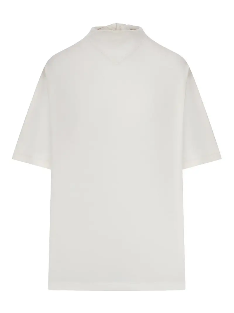 T-shirt con sciarpa in jersey Color Carne E Neutri