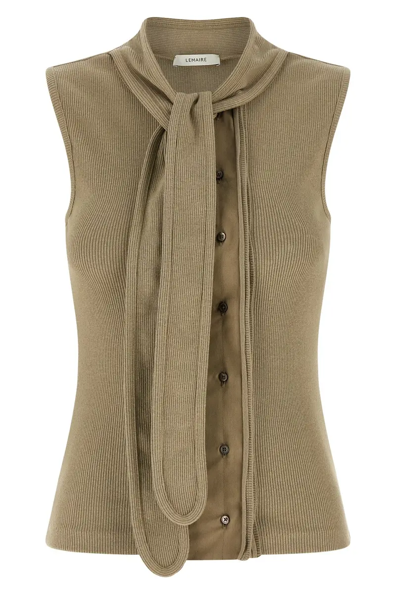 Top Asymmetrical Fitted Beige