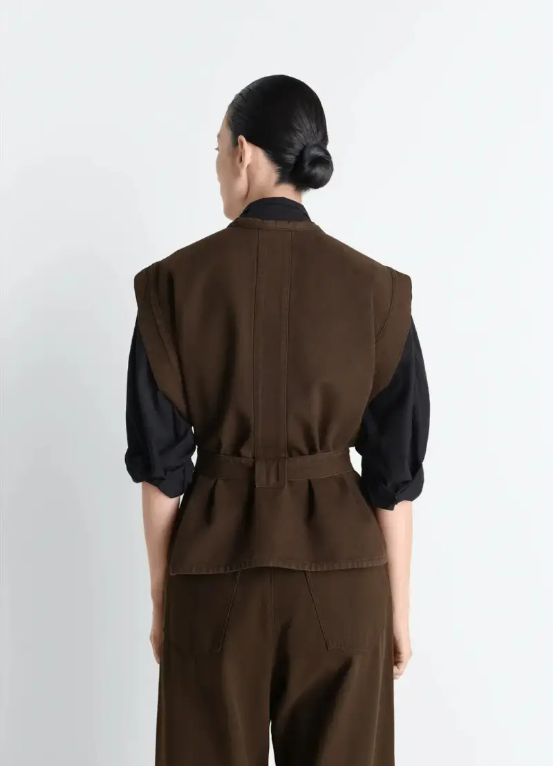 Top con Cintura MARRONE miniatura 3