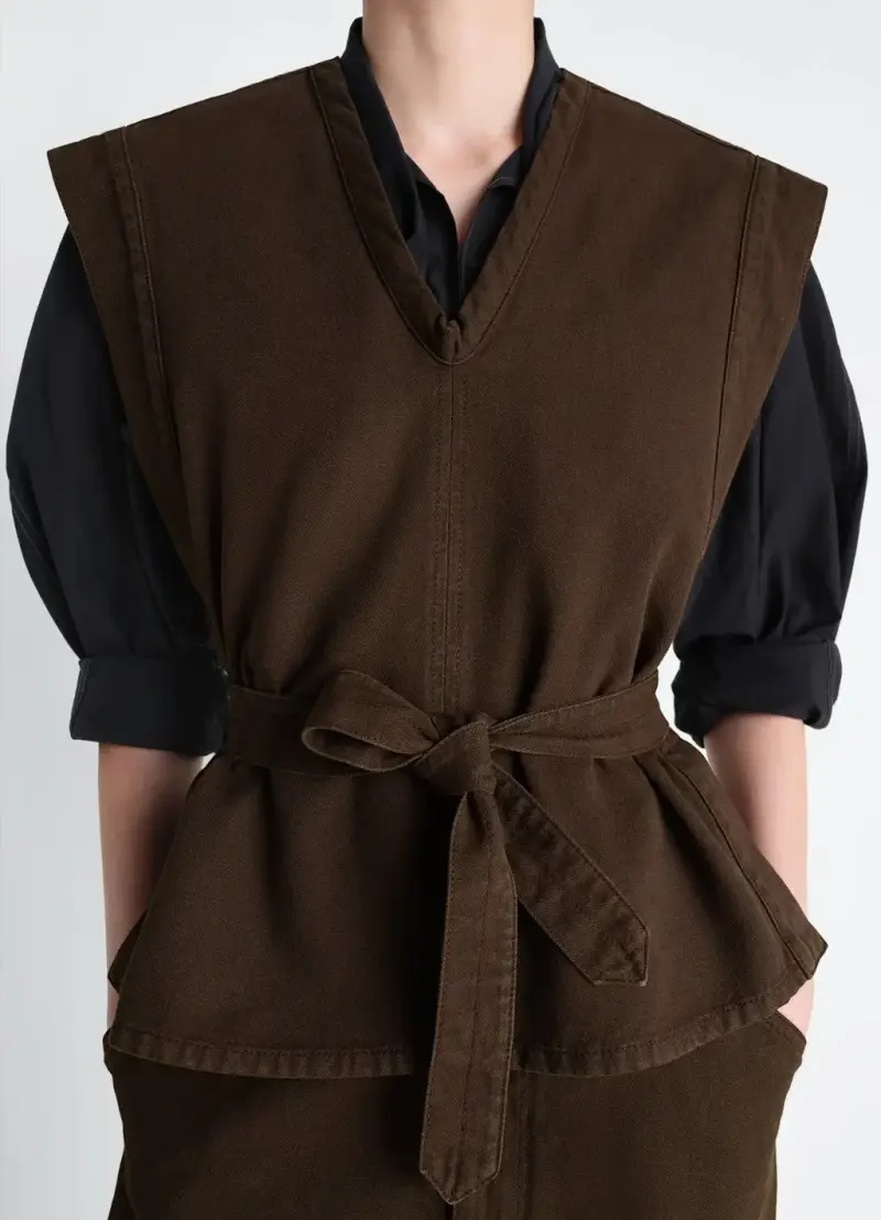 Top con Cintura MARRONE miniatura 4