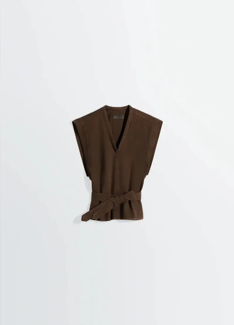 Top con Cintura MARRONE miniatura 5