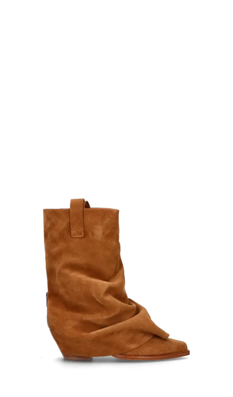 Stivale donna tabacco in suede Vario