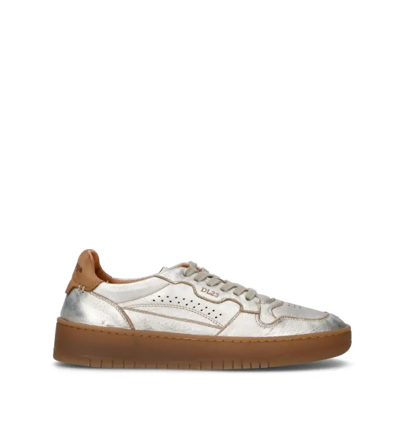 Sneaker donna argento in pelle Vario