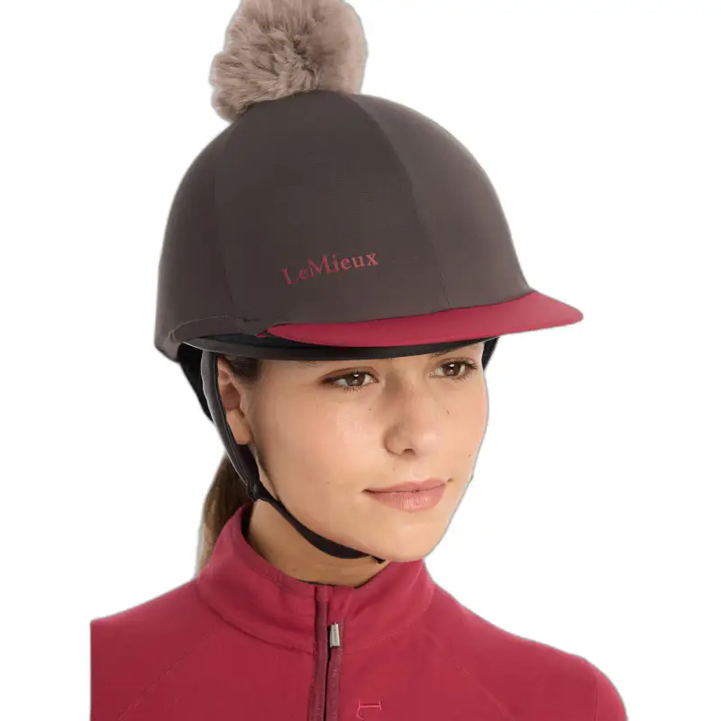 Cappello per casco da equitazione con pompon donna LeMieux
