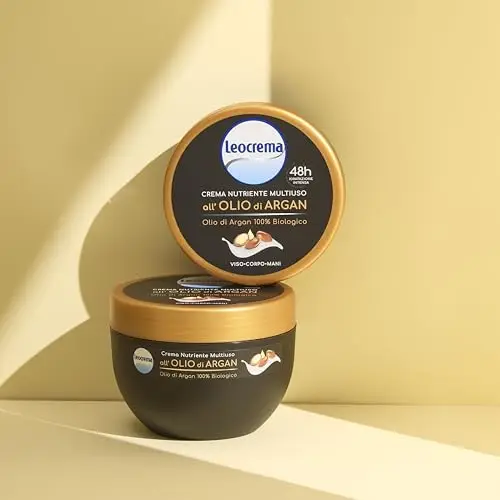 Leocrema - Crema Multiuso all'Olio di Argan, Ideale per Tutta la Famiglia, 48 ore di Idratazione Intensa, 150ml miniatura 3