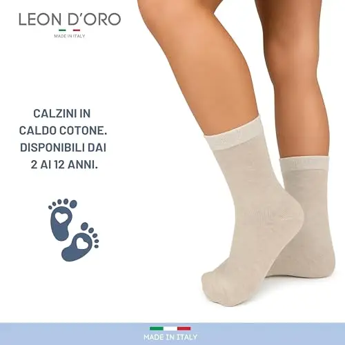 LEON D'ORO Calze Ragazzo Oro 3616117 miniatura 3