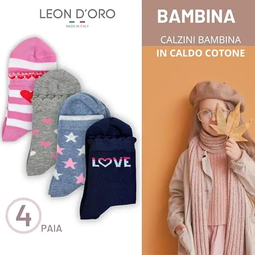 LEON D'ORO Calze Bambina Oro 3163223 miniatura 2