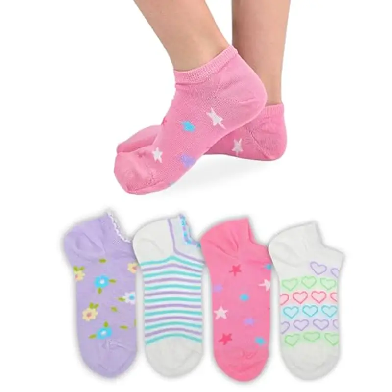 LEON D'ORO Calzini Bambina Cotone Filo di Scozia 4 Paia