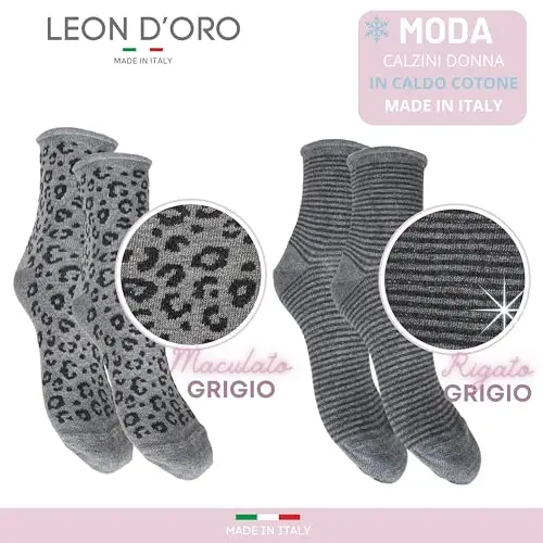 LEON D'ORO Calze Donna Oro 3506522 miniatura 3