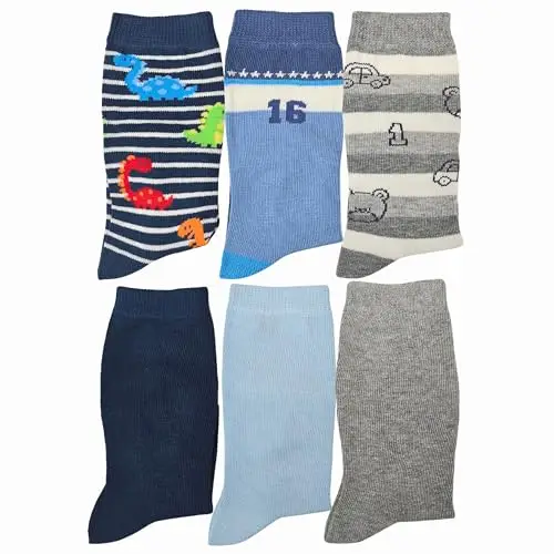 LEON D'ORO Calzini Neonato Caldo Cotone 6 Paia Gambeletti Neonato 0/6 mesi 6/12 mesi 12/18 mesi Made in Italy