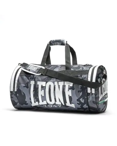LEONE 1947, Camouflage Borsone Sportivo, Grigio Mimetico, Taglia Unica, AC906
