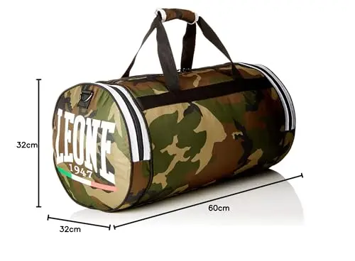 LEONE 1947, Camouflage Borsone Sportivo, Verde Mimetico, Taglia Unica, AC906 miniatura 2