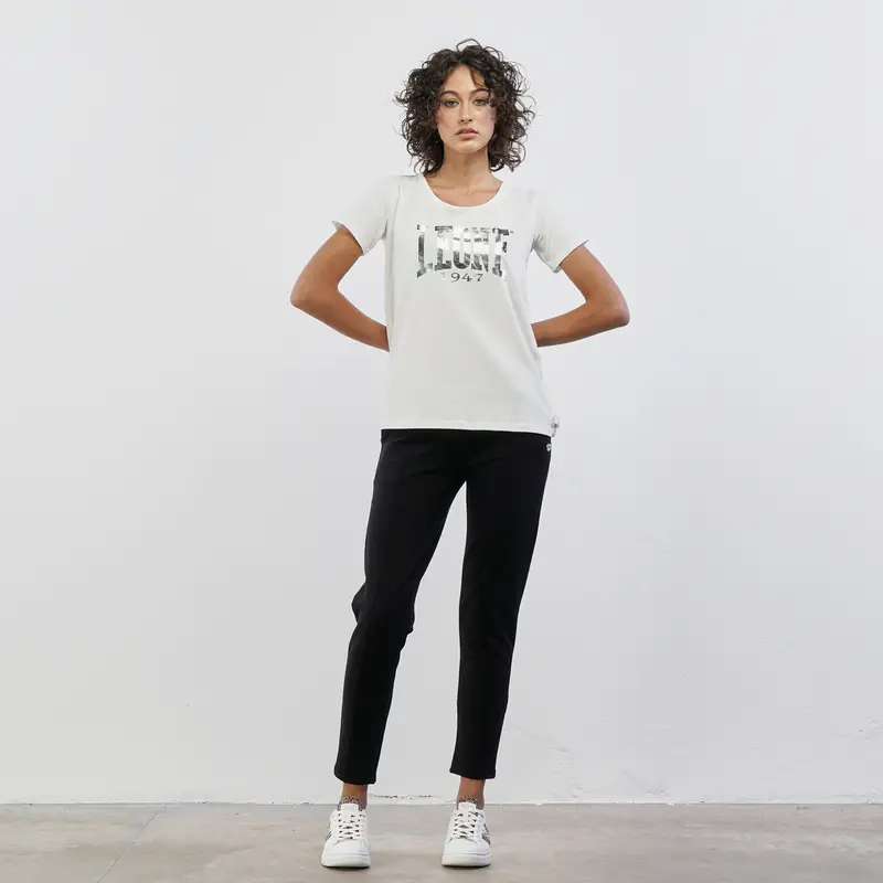 Pantaloni neri sportivi con dettaglio logo