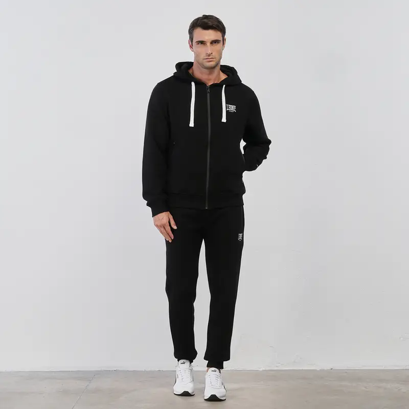 Pantaloni sportivi neri da uomo con coulisse